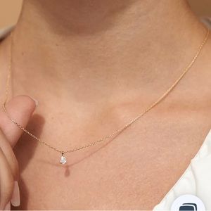 Vrai Solitaire Pendant Pear (1/4ct)